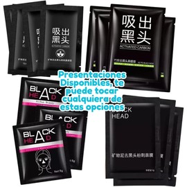 10 Sobres Mascarilla Facial Peel Off Removedora de Puntos Negros y Espinillas, Limpieza Profunda para Todo Tipo de Piel, Acabado Suave y Mate, Fciles 