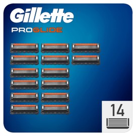 Gillette ProGlide Razor Blades, 14 Replacement Blades for Men's Wet Razors with 5 Blades