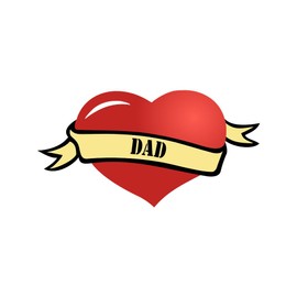 Dad Temporary Tattoo daddy love Father's day gift Father Heart