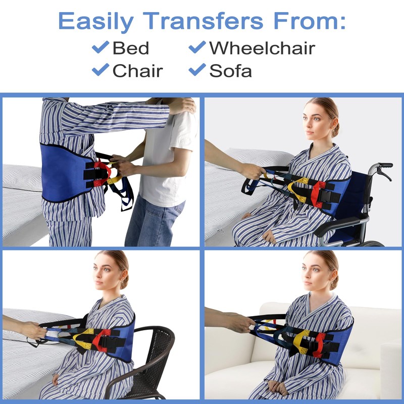 Transfer Belt Transfer Sling - Padded Gait Belt - Heavy