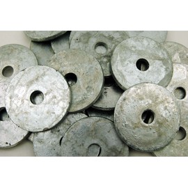 (20) Galvanized 1/2 x 3 Heavy Dock Washer 1/4" Thick - 3" Diameter HDG