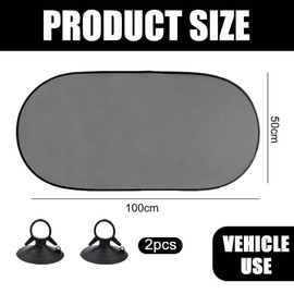 UIEXAY 100X50 Cm Sonnenschutz Heckscheibe Auto, Sonnenschutz Auto Baby, Mit 2 Hochleistungs-Saugnäpfen, Mesh Heckscheibenblende, Sichtschutz Fenster, Uv Schutz Hinterfenster Für Kinder & Haustiere
