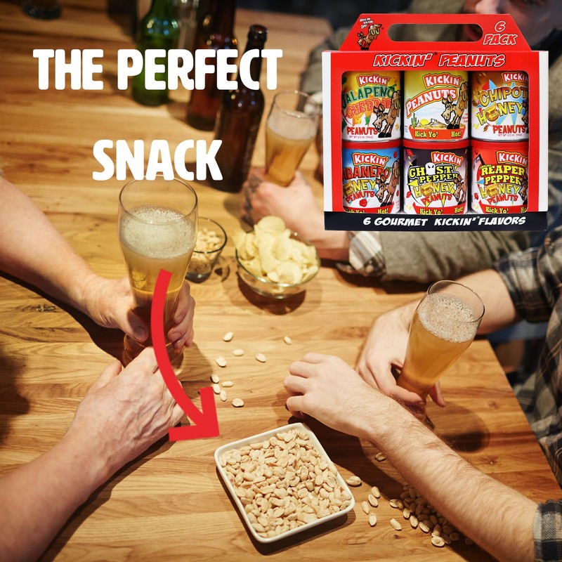 ASS KICKIN’ Spicy Hot Peanuts – Variety Pack 4.25oz 6