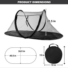 Cat Tent Outdoor, Pet Enclosure Tent Suitable for Cats and Small Animals, Indoor Playpen Portable Exercise Tent with Carry Bag（Black）