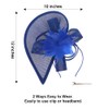 Brawlady Sinamay Fascinator Hat with Top Flower, Tear Drop Shape