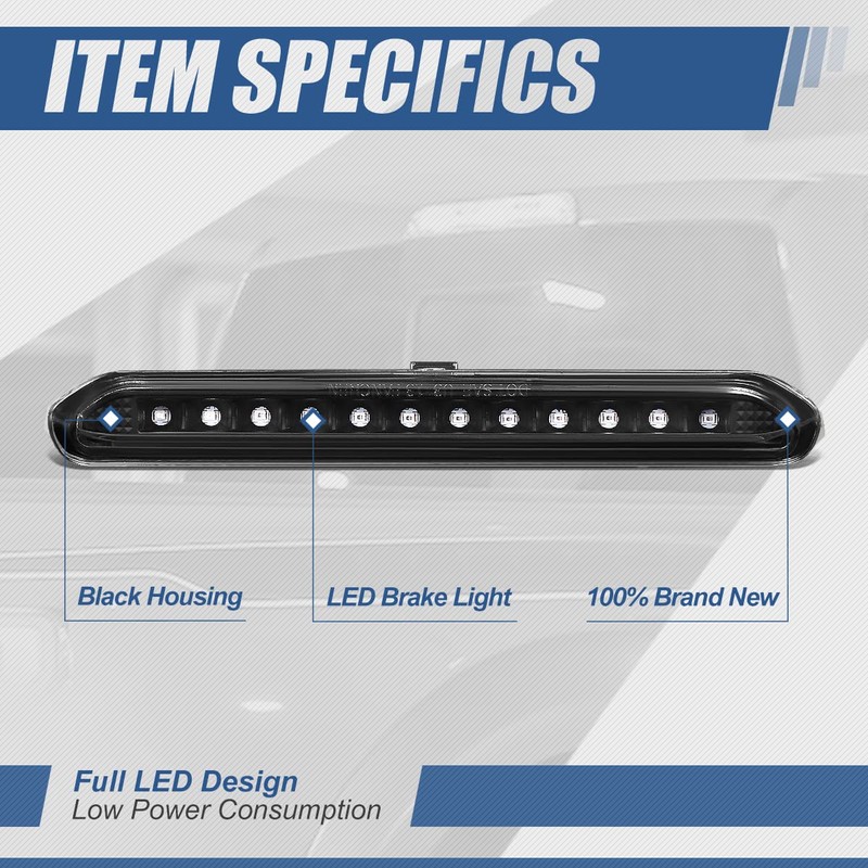 Auto Dynasty LED 3rd Third Brake Light Compatible with 2013-2016