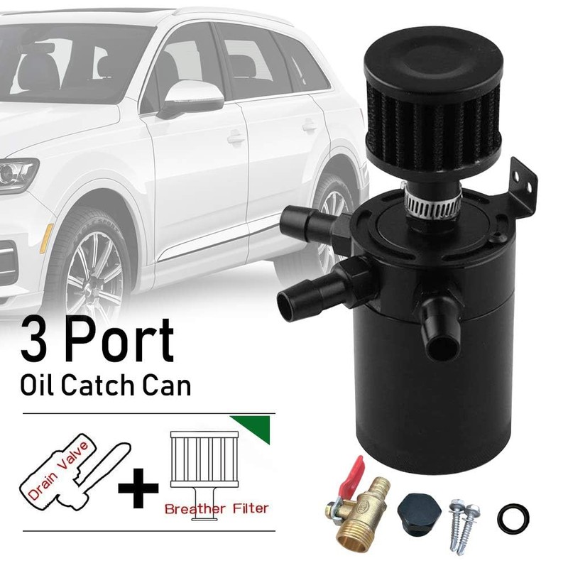 WENJTP Universal 150ml Car Oil Catch Can Kit Reservoir Tank,