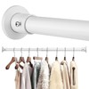 Closet Rods For Hanging Clothes, 17-52 Inch Adjustable Closet Rod,