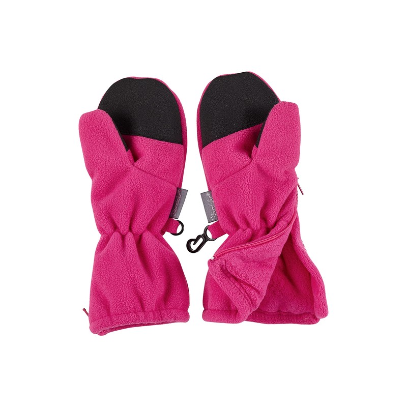 Sterntaler Gauntlet Gloves with Side Zip (Stulpen-handschuh) - magenta Plain,