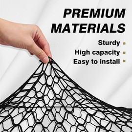 Muslogy Envelope Style Rear Trunk Mesh Cargo Net Compatible with 2025 Subaru Forester Base Premium Sport Limited Touring Accessories Stretchable Trunk Organizer Storage Luggage Net