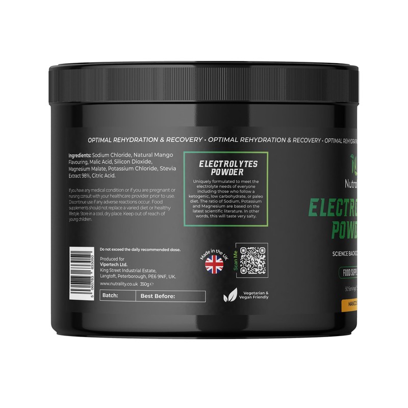 Nutrality Nutrality Electrolytes Powder 350g | Vegan | Sugar, Calcium