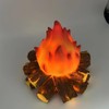 Ulalaza Small Cozy Fireplace Lantern Traditional Realistic Log Wood Burning