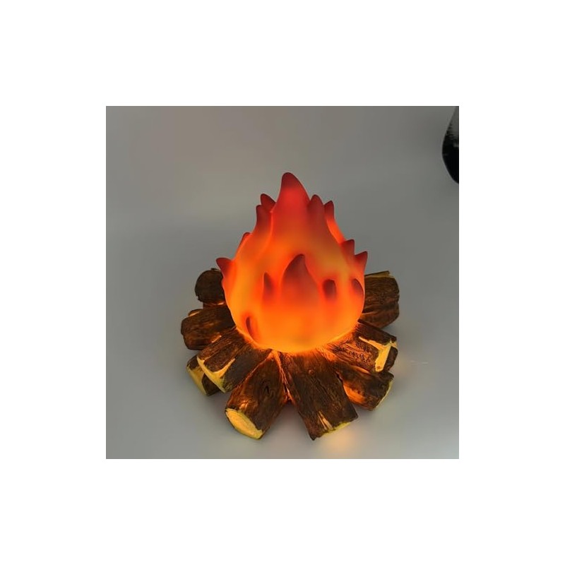 Ulalaza Small Cozy Fireplace Lantern Traditional Realistic Log Wood Burning
