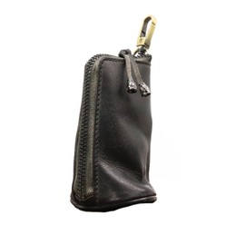 1 Pcs Leather Mini Medieval Pouch Keychain,Medieval Leather Zipper Coin Pouch,Coin Organizer,Leather zipper Pouch for Men & Women, Black, Ssmqd01
