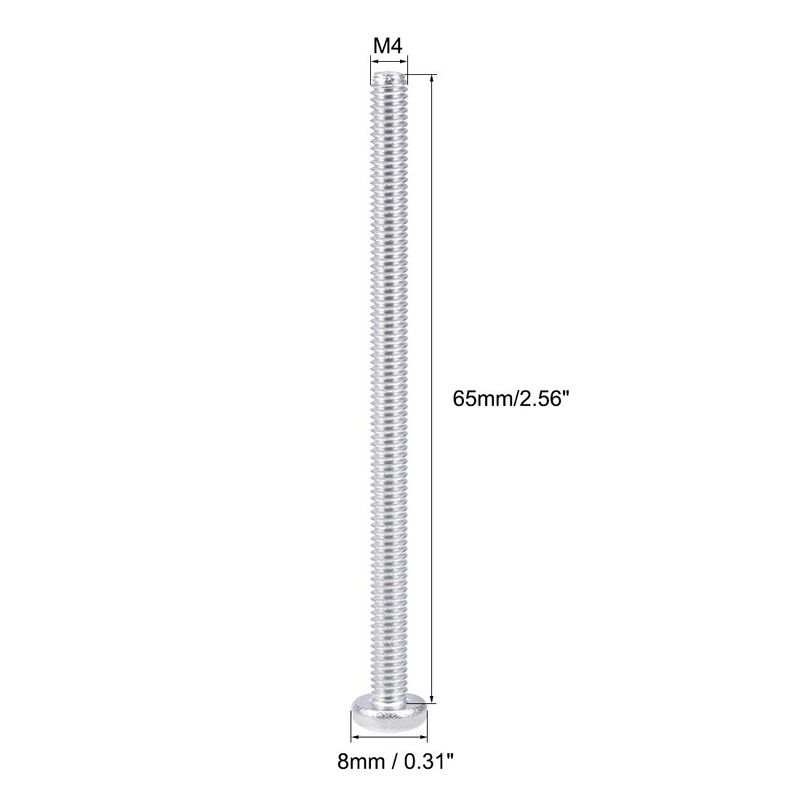 sourcing map Machine Screws Plate Phillips Head Screws M4 x