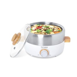 2.5 Qt White Electric Nonstick Multi-Cooker Hot Pot & Grill