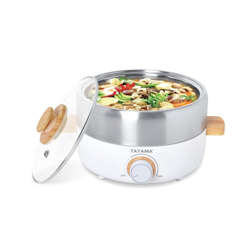 2.5 Qt White Electric Nonstick Multi-Cooker Hot Pot & Grill