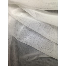 Small Micro Hole See Through Stretch Nylon Spandex Mesh Power Net Fabric (White)