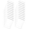 NUOBESTY 20Pcs Vertical Clear PVC Badge Holders, Waterproof Card Sleeves