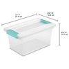 Sterilite 19628604 Medium Clip Clear Storage Box With Latched Lid