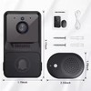 Smart 1080p Mini Door Bell Rectangle Camera - Black