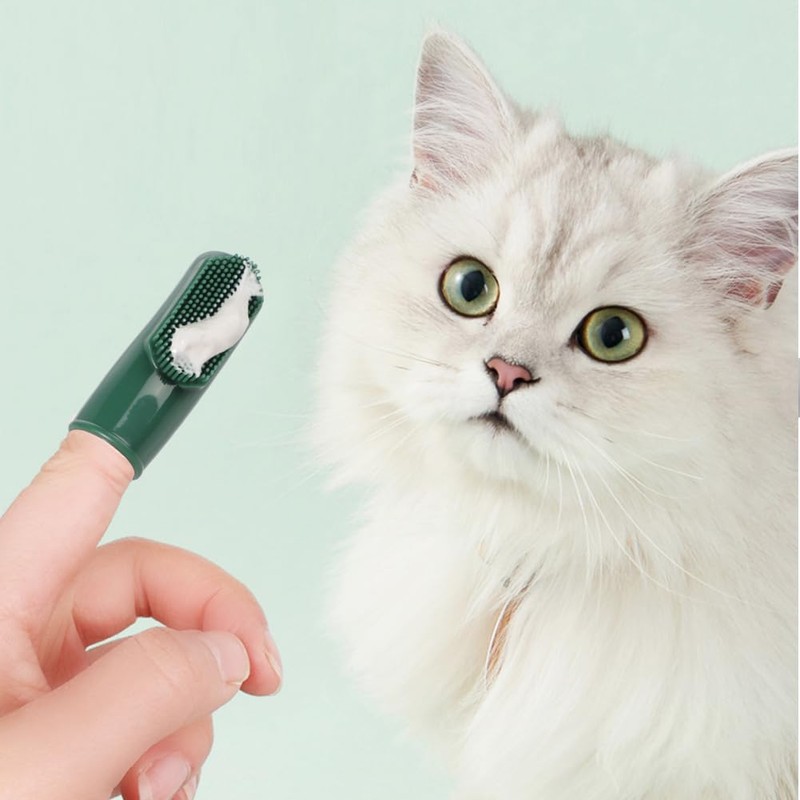 Ibluelover 2 Sets Pet Toothbrush & Toothpaste Kit 3 Pcs