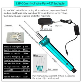 Foam Cutter Electric Hot Wire Cutter Pen 5CM Hot Wire Pen, Electric Hot Wire Cutter Pen, Styrofoam Cutting Hot Pen Hot Wire Cutting Pen for Amateur DIY Heat Cutting Engraving Pen, Art Making