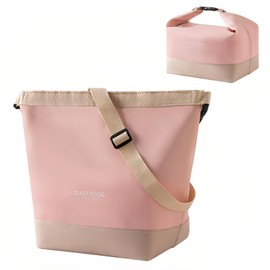 Taoluwin Insulated Lunch Bag, Thermal Lunch Tote Bag with Triple-Layer Insulation, Waterproof & Leakproof Design, Shoulder Strap & Handle for Work, School, or Outdoor Use (Pink)