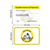 Qualified Aerial Lift Operator Certification Card 6Pcs Safety Wallet Cards