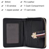FOXLOVER Genuine Leather Zip Small Wallet Women RFID Blocking Credit