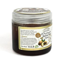Moroccan Black Soap with Organic Argan Oil, Traditional Hammam 100% Beldi Soap -Natural Skin Cleansing & Brightening