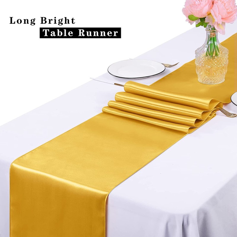 KAHEIGN 12 Pieces Table Runner Satin Table Runner Set, 30