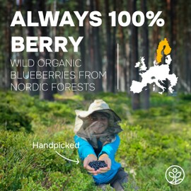 Wild Blueberry Powder Organic 5 Ounce Bag USDA Certified & 3rd Party Lab Tested - Antioxidant Rich Smoothies Freeze Dried Blueberries Organic Blueberry Extract for Baking From Whole Dried Blueberries