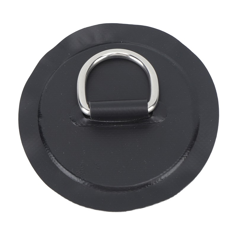4PCS D Ring Patch PVC Round Shape Strong Stainless Steel