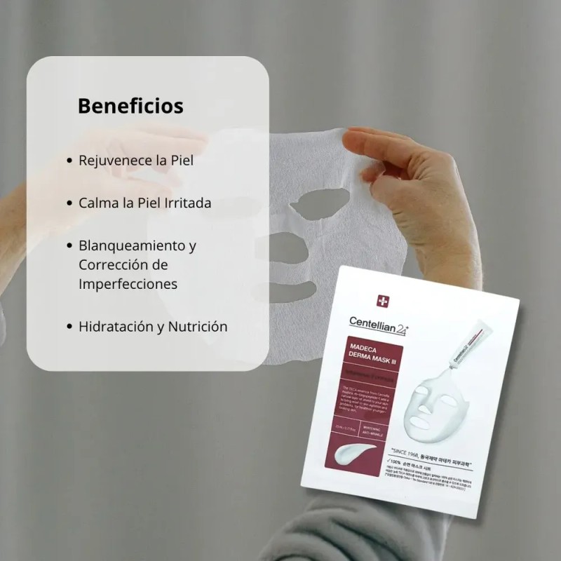 Máscara Facial Calmante Madeca Derma Iii Cosmetica Coreana