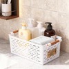 Odowalker Plastic Storage Basket Bins White Organizing Basket 6 Pcs