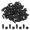 uxcell 50 Pcs Black 6mm Hole Plastic Rivets Fastener Push