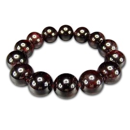 Stone Town [isigai] isigaii Brilliant 1 January birthstone Natural Stone Aaa Grade Garnet Approx 12/17 Grain Rondell Mala Bracelet Power Stone