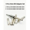 1/4 to 4mm Bit Adapter, 4mm-6.35mm Converter Adapter Precision Bits