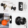 Haidms 5 Packs Oil Rubbed Bronze Door Knob with Lock