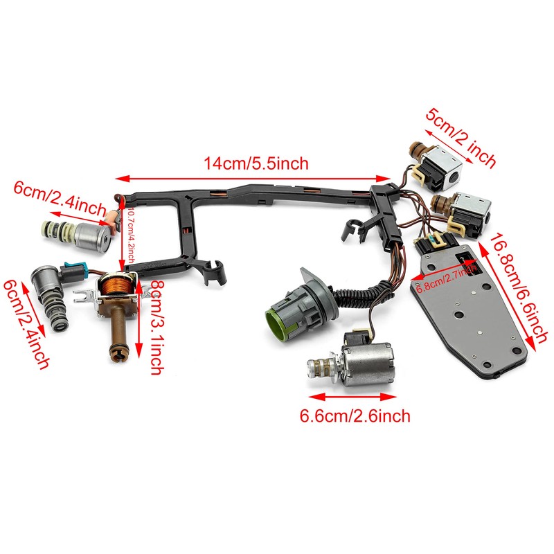 CAREONLINE 4L60E Transmission Master Solenoid Kit Epc Shift Tcc 4L65E