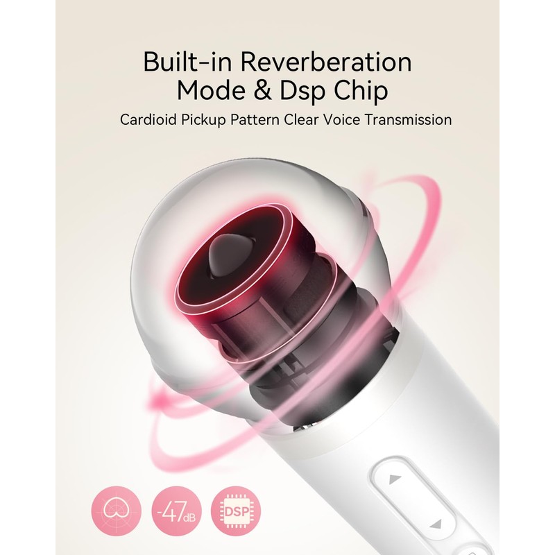 PUREMIC Singing Microphone with Earphone & Stand, Ideal for Vocal