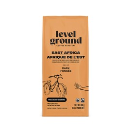 Level Ground Coffee - East Africa Craft Blend - Dark Roast, Whole Bean Coffee - Fair Trade, Organic, 1% For the Planet, Kosher - Specialty Coffee - Great in a Drip Brew, French Press - Tastes Big, Balanced, Spicy - 300g / 10.5oz