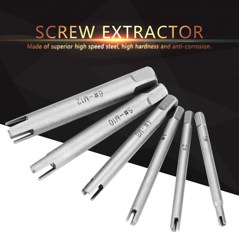GBSCLOVER Broken Tap Extractor Set 6Pcs, Steel Tap Removal Tool,