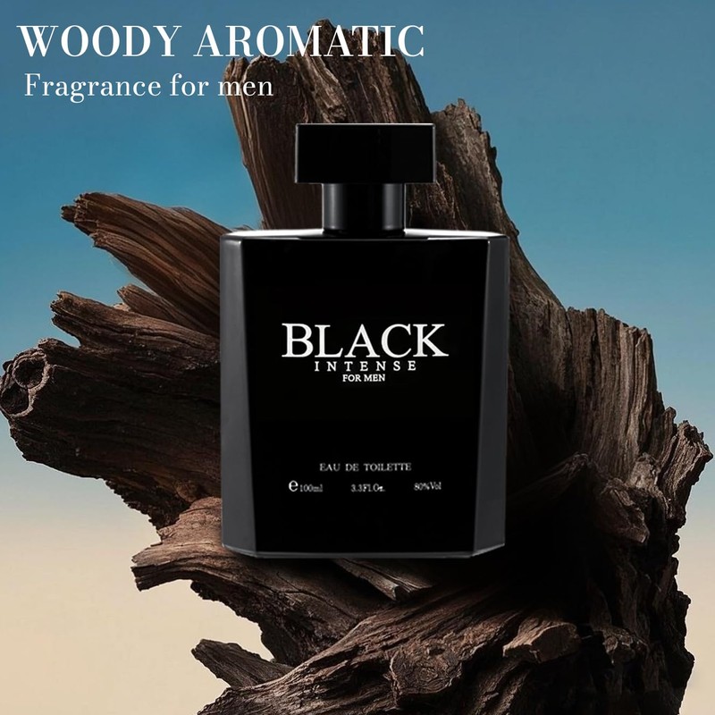 Black Intense Eau de Toilette Spray-Men’s Cologne, Long-Lasting Summer Fragrance
