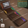 Men Wallet,Top Grain Leather Slim Wallet Magnetic Closure Simplifed Bill