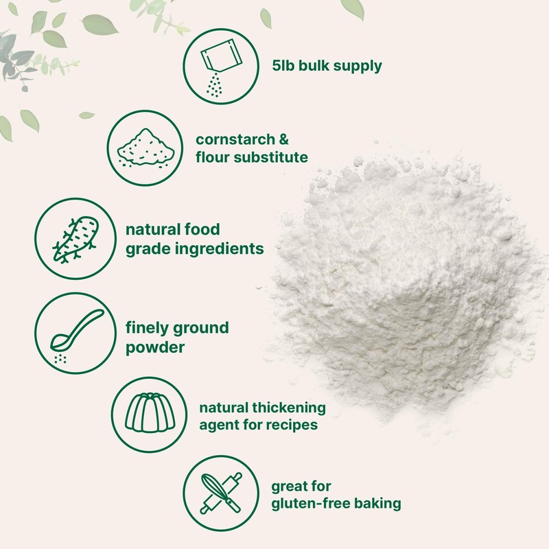 Organic Arrowroot Powder (Flour), 5lb (80oz) | Premium Source from