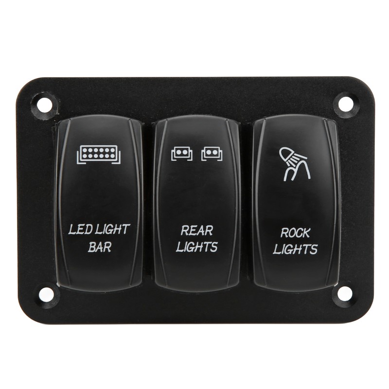 5Pin 3 Gang Rocker Switch Panel Led Light Bar Switch