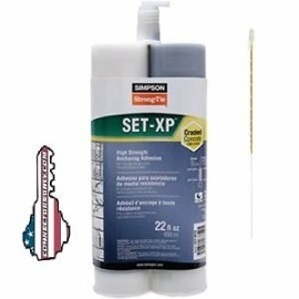 Simpson Strong-Tie SET-XP22-N High-Strength Structural Anchoring Adhesive w/ Mixing Nozzle