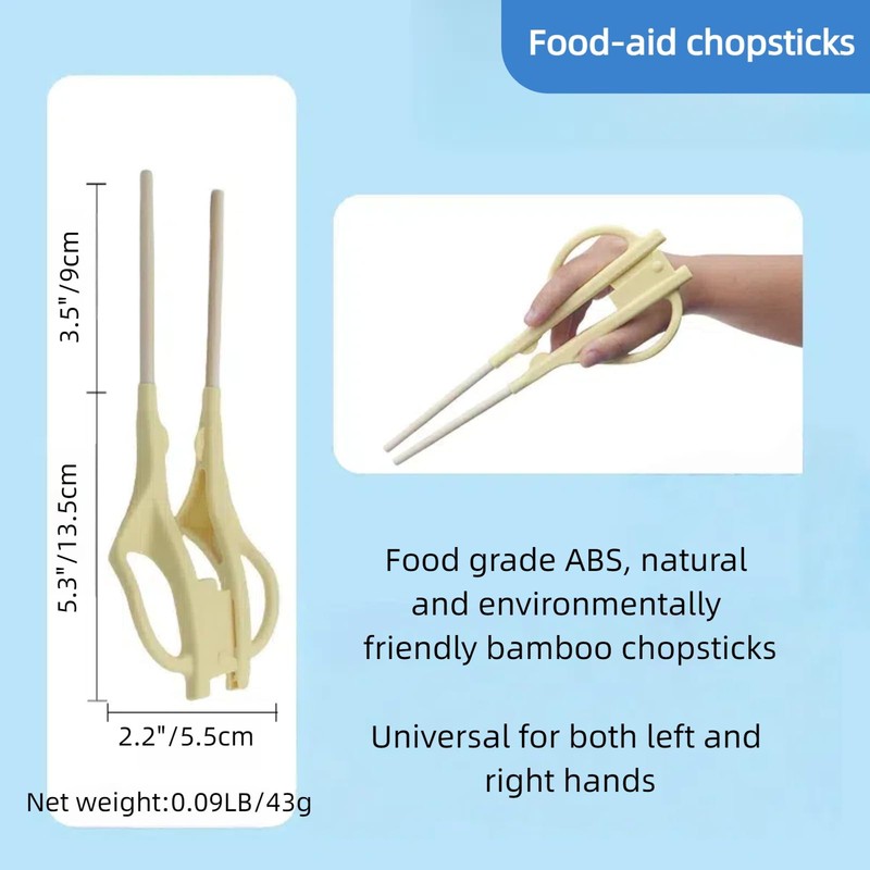 UKYCEORA Auxiliary Tableware,Feeding/Elderly/Anti-shake Spoon,Fork, Fork and Spoon,Three-piece Set, orange Handle